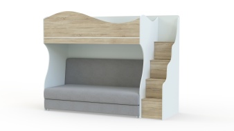 Детская кровать с диваном Дон Кихот 15 BMS с лестницей