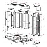 Схема сборки Шкаф-купе Валерия 6 BMS