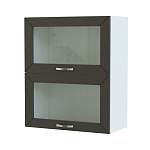 Шкаф антресольный 2 двери со стеклом Агава BMS - Фото 7