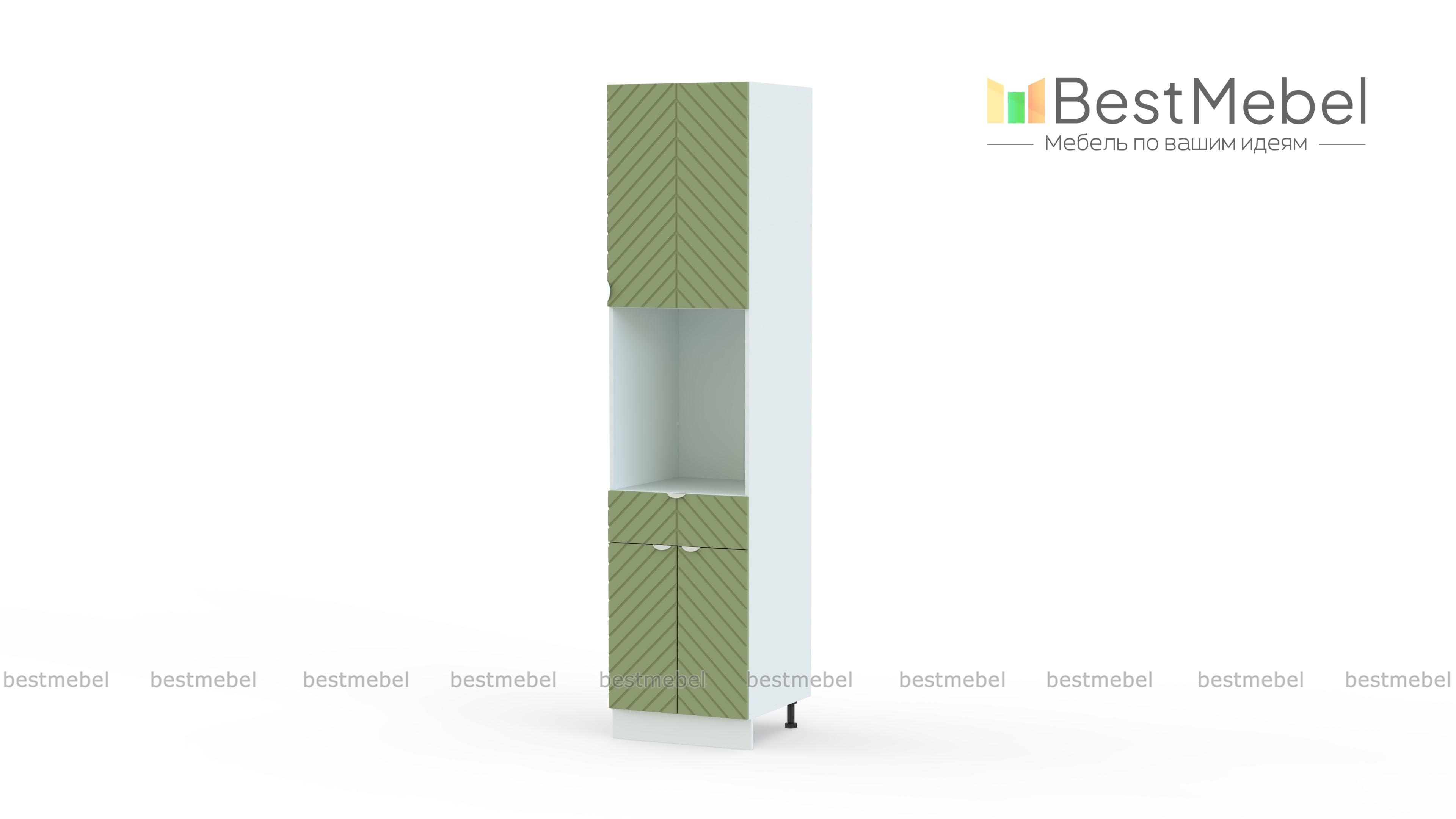 Шкаф-пенал с дверцами и ящиком Анаис BMS - Фото