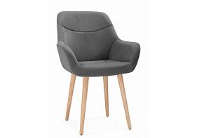 Деревянный стул Флюид 360 крутящийся серого цвета