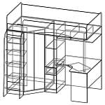Кровать-чердак Бэмби-4 BMS