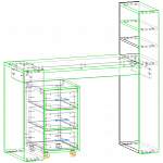Чертеж Маникюрный стол Оксавия-4 BMS