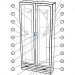 Чертеж Распашной шкаф Крона 24 BMS