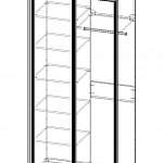Чертеж Шкаф-купе Лайт BMS