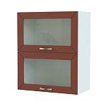 Шкаф антресольный 2 двери со стеклом Агава BMS - Фото 4