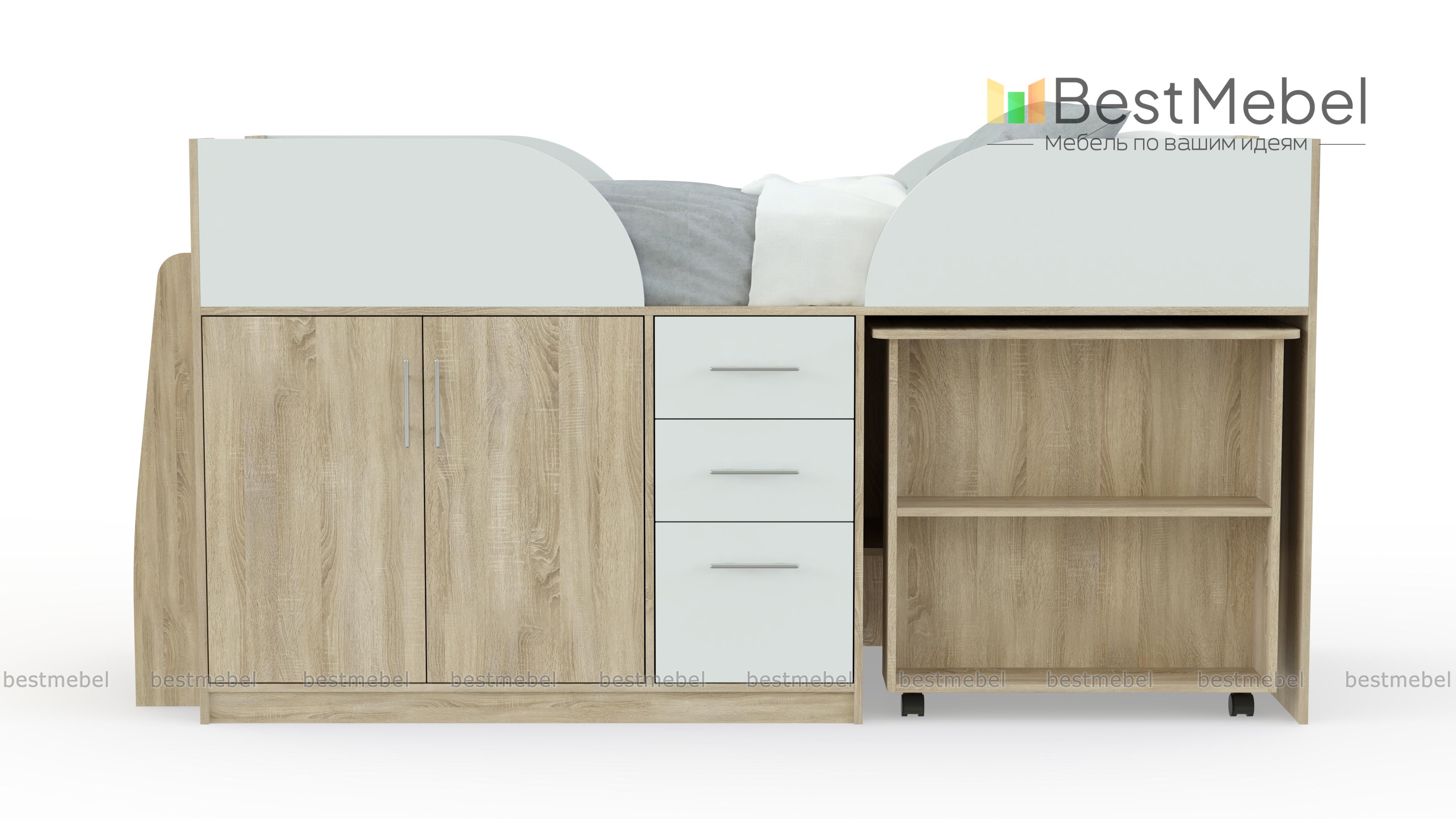 Детская кровать-чердак Дет41 BMS - Фото