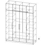 Распашной шкаф Вилета 8 (1900*2600*600)