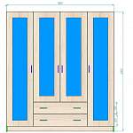 Схема сборки Распашной шкаф Паулина 24.2 BMS