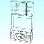 Чертеж Стенка для гостиной Минима 2 BMS