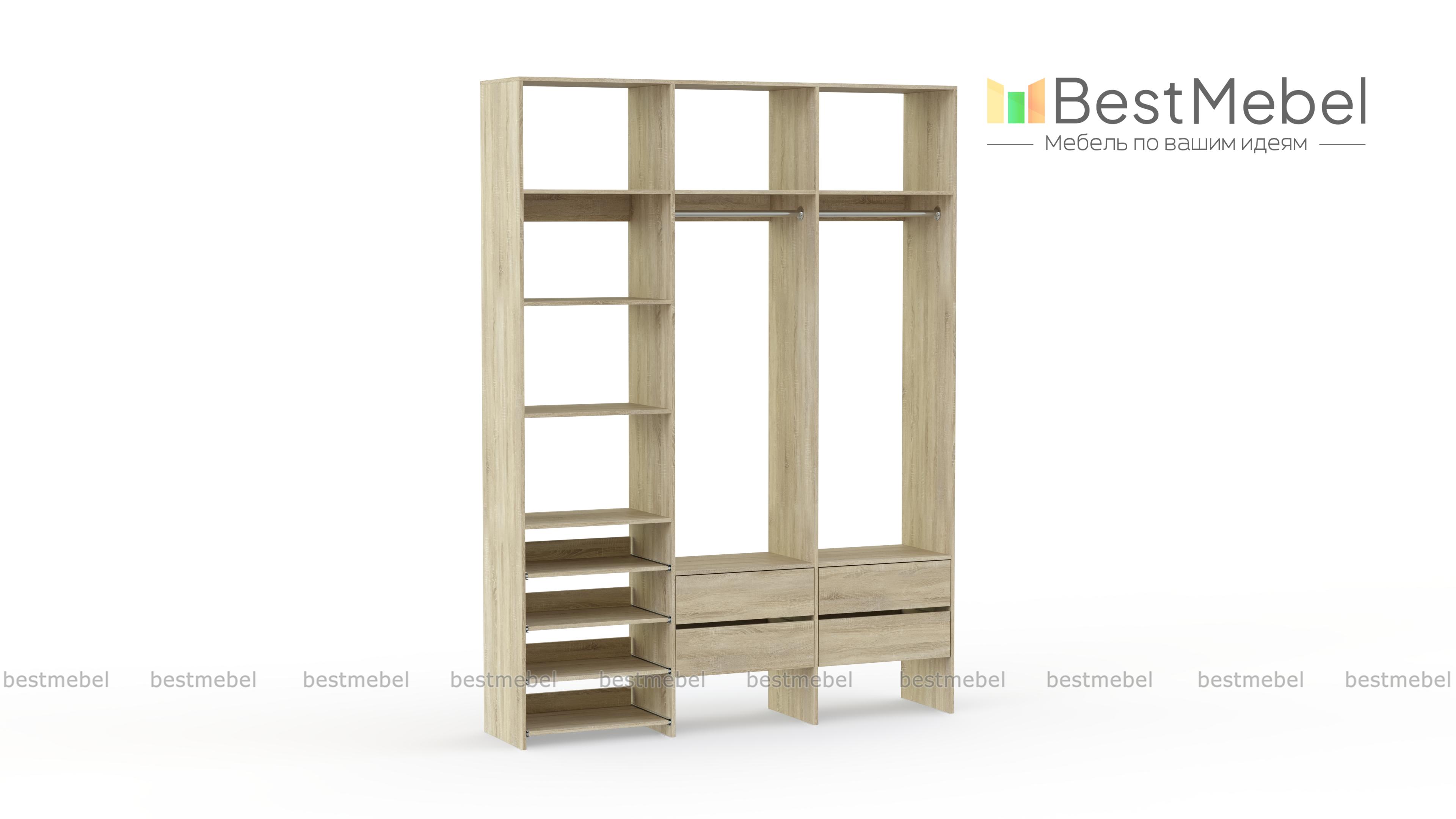 Стеллаж для одежды Мирта 98 BMS - Фото