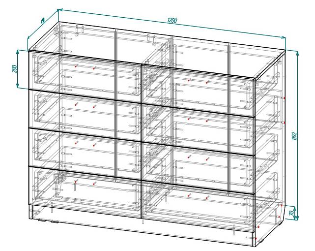 ЭСКИЗ ИН Комод №000145016 (1200х892х450)