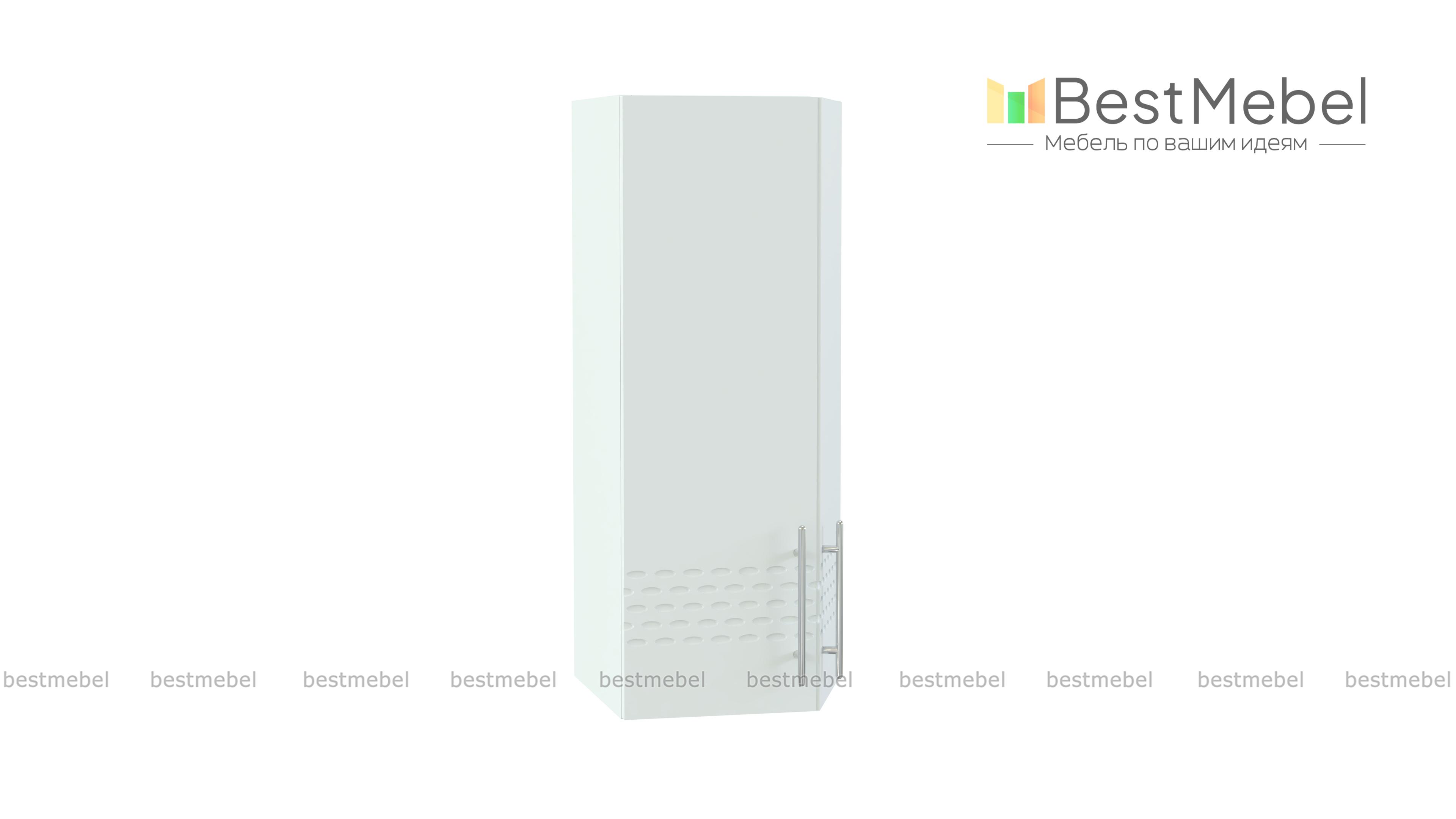 Шкаф верхний торцевой угловой 400 Капля BMS - Фото