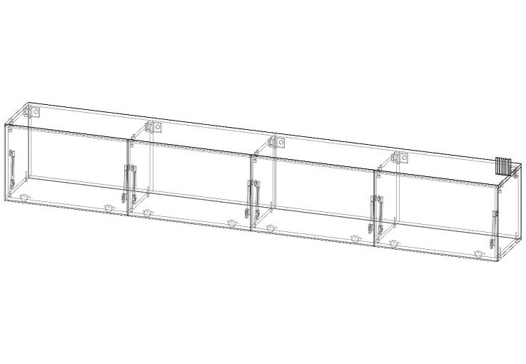 ЭСКИЗ Тумба под тв ЛонгЛайн Навесная (2600х400х350)