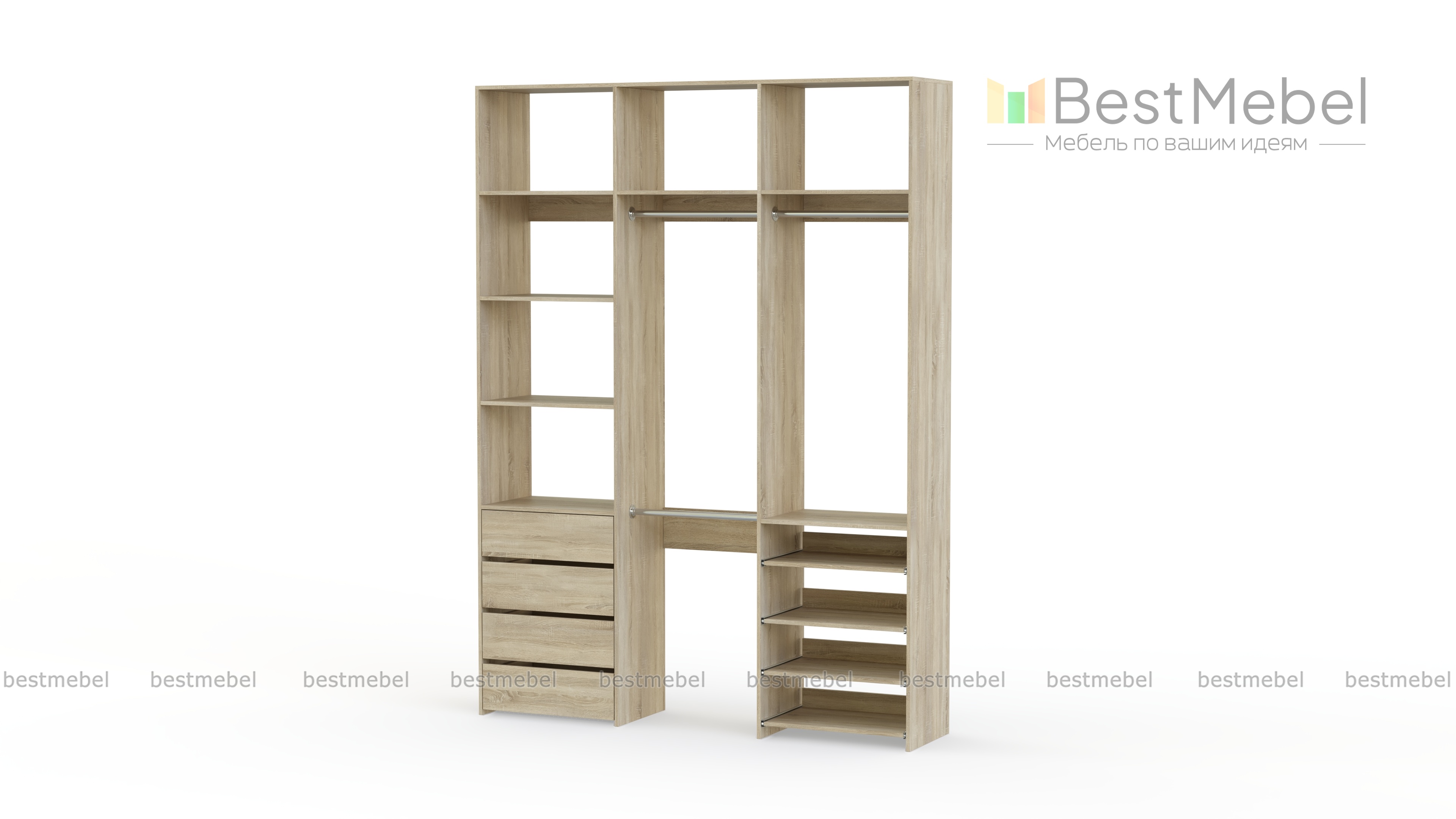 Стеллаж для одежды Мирта 88 BMS
