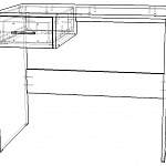 Чертеж Письменный стол Компасс С 234 BMS