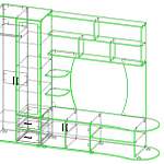 Чертеж Стенка для гостиной Смарт BMS