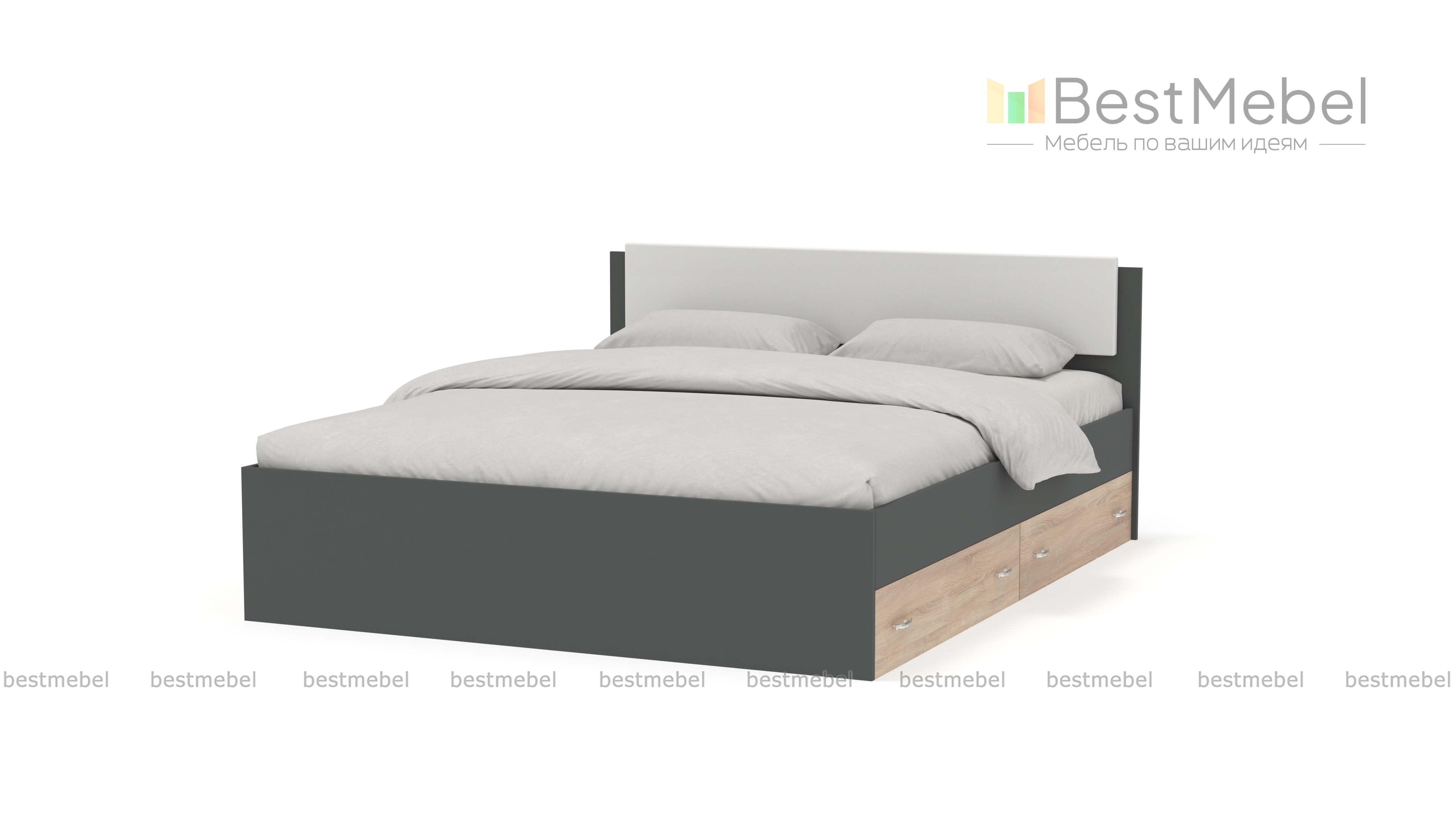 Кровать двуспальная Виктория Эко BMS